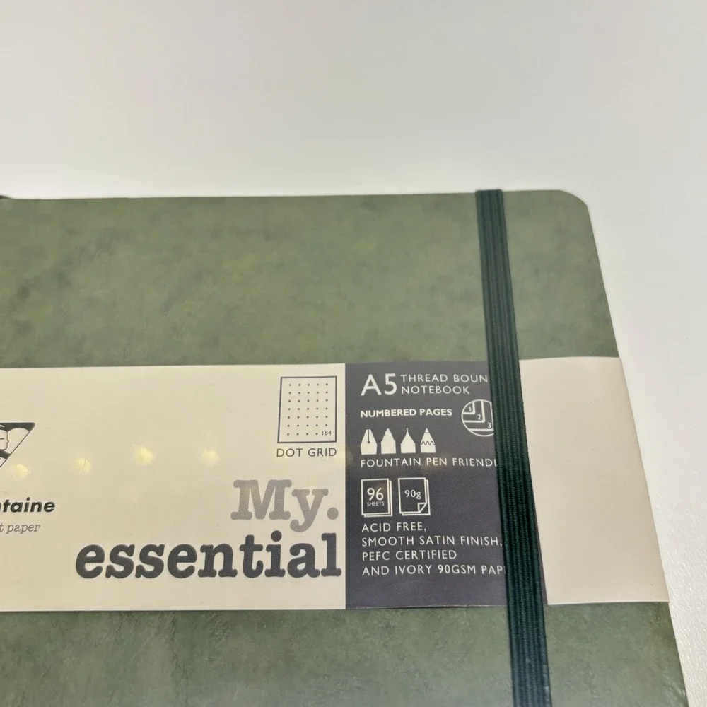 2 Clairefontaine My Essential A5 Thread Bound Notebooks 96 Sheets Dot Grid